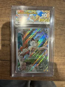 Pokemon TCG Meowth 106/094 Phantasmal Flames Ace 10 GEM MINT - Image 1