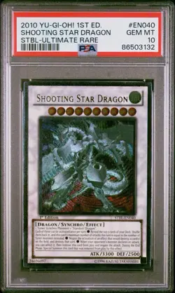 YuGiOh SHOOTING STAR DRAGON STBL-EN040 1st Edition ULTIMATE RARE PSA 10 GEM MINT - Image 1