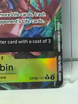 One Piece TCG Nico Robin OP09-107 Alternate Art English - Image 3