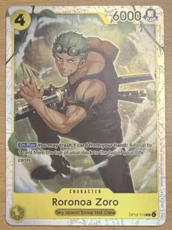 One Piece Roronoa Zoro SR OP15-113 English Adventure on Kami’s Island - Image 1