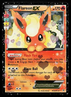 Flareon EX RC6/RC32 Holo Generations Radiant Collection Pokemon Card - Image 1