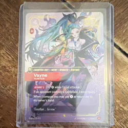 Riftbound League of Legends Vayne Champion Unit Foil Card SFD 223/221 English - Image 1
