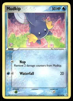 Pokemon Cards Mudkip 58/100 Crystal Guardians Common LP - Image 1