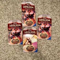 Disney Lorcana: Reign of Jafar Booster Pack 4 - 12 Cards Each - 1 OPENED 4050368981721 - Image 1