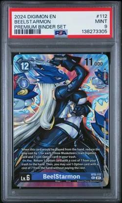 Beelstarmon 112 SEC Alt Art Digimon Card Game Premium Bandai PSA 9 MINT - Image 1