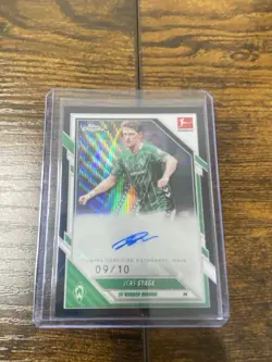 2025-26 Topps Chrome Bundesliga Jens Stage Black Wave Auto 9/10 SV Werder Bremen - Image 1