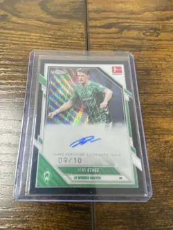2025-26 Topps Chrome Bundesliga Jens Stage Black Wave Auto 9/10 SV Werder Bremen - Image 2