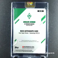 Topps Romano Schmid Black Wave /10 Auto Werder Bremen 2025/26 Chrome Bundesliga - Image 2