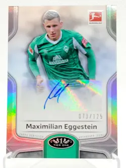 2020/21 Topps Tier One Bundesliga Maximilian Eggestein Auto /125 Werder Bremen - Image 1