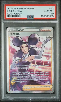 PSA 10 Fantina 191/196 - Pokemon Lost Origin - Ultra Rare - Image 1