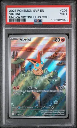 2025 POKEMON SVP VICTINI ILLUSTRATION COLLECTION PROMO #208 VICTINI PSA 9 - Image 1