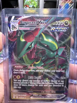 2021 Pokemon Rayquaza VMAX 111/203 SWSH07: Evolving Skies Holo NM - Image 1