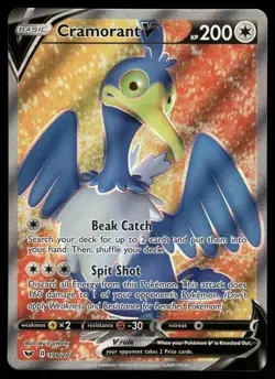 Cramorant V 198/202 Ultra Rare Sword & Shield Pokemon Holo Near Mint - Image 1
