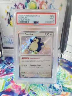 2024 POKEMON PAF EN-PALDEAN FATES SHINY RARE #202 SNORLAX PSA 9 - Image 1