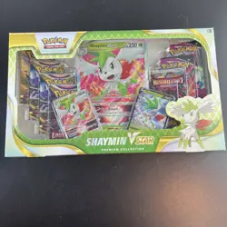 Pokemon TCG: Shaymin V Star Premium Collection Box New Factory Sealed 8 Boosters - Image 1