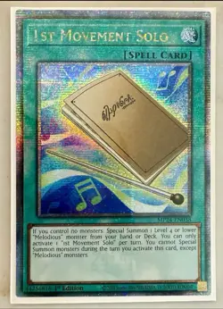 Yugioh 1st Movement Solo MP24-EN038 Quarter Century Secret Rare 1st Ed NM - Image 1