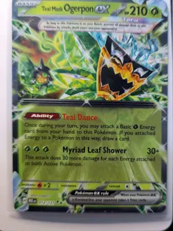 Teal Mask Ogerpon ex 012/131 Double Rare Prismatic Evolutions Pokemon Holo NM - Image 1