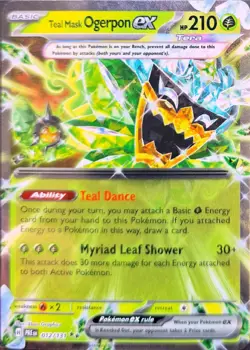 Teal Mask Ogerpon ex 012/131 Double Rare Prismatic Evolutions Pokemon Near Mint - Image 1