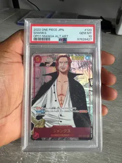 2022 One Piece Japanese OP01 Manga Alternate Art #120 Shanks PSA 10 GEM MINT - Image 1