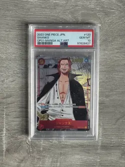 2022 One Piece Japanese OP01 Manga Alternate Art #120 Shanks PSA 10 GEM MINT - Image 2