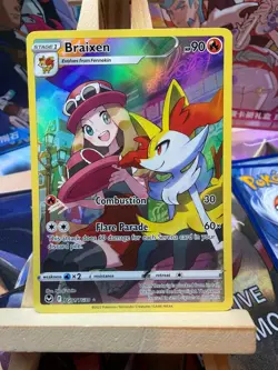 Braixen TG01/TG30 Holo Silver Tempest Trainer Gallery Pokemon NM - Image 1