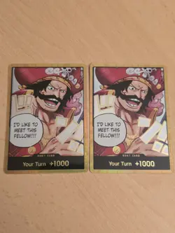 One Piece Card Don!! Gol D. Roger Gold ENGLISH OP13 Carrying on His Will Read x2 - Image 1