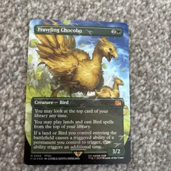 Travelling Chocobo Track Foil Borderless Magic The Gathering MTG - Image 1