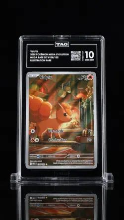 Vulpix Illustration Rare IR Pokemon Mega Evolution #138/132 Tag 10 - Image 1