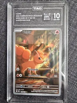 Vulpix Illustration Rare IR Pokemon Mega Evolution #138/132 Tag 10 - Image 3