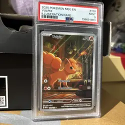 2025 Pokemon Vulpix Illustration Rare Mega Evolution 138/132 PSA 9 - Image 1