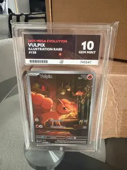 ACE 10 GEM MINT Vulpix Illustration Rare! Pokemon Mega Evolution Slab! 138/132 - Image 1