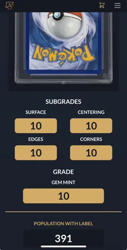 Pokemon TCG - Mega Evolution - Vulpix 138/132 - IR - ACE 10 - Perfect Subgrades - Image 2