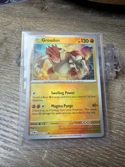 Pokemon TCG Groudon Master Ball Pattern Holo Card 049/131 Prismatic Evolutions - Image 1