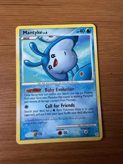 Pokemon Card Mantyke (55/130) Diamond and Pearl Uncommon - Image 1