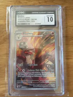Pokemon TCG Blaziken Illustration Rare Card #192/182 Destined Rivals CGC 10 Gem - Image 1