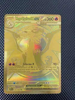 Pokemon Mega Charizard X ex Gold Ultra Rare 130/94 Phantasmal Flames English NM - Image 1