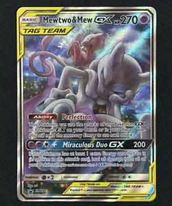 2019 Pokemon Mewtwo & Mew GX SM191 Sun and Moon Promo - Mint+ - Image 1