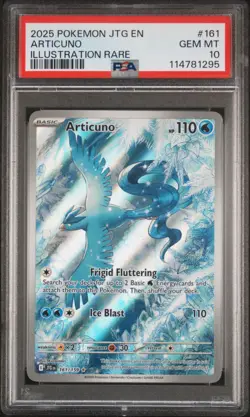2025 POKEMON JTG EN-JOURNEY TOGETHER ILLUSTRATION RARE #161 ARTICUNO PSA 10 - Image 1
