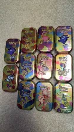 Pokemon TCG 151 11 Mini Tin Lot Sealed! - Image 1