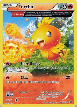 POKEMON Torchic (Omega) #26/160 Normal XY - Primal Clash NM - Image 1