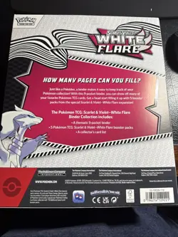 Pokemon Scarlet And Violet White Flare Binder Collection New Factory Sealed - Image 2