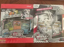 Pokemon TCG: Scarlet & Violet-White Flare Binder Collection and Unova Poster - Image 1