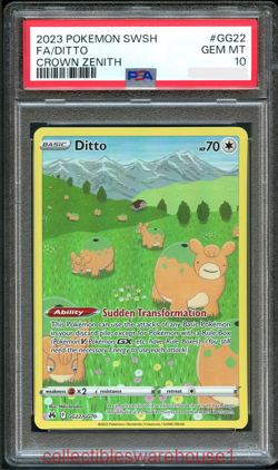 Pokemon Crown Zenith Ditto GG22 PSA 10 - Image 1