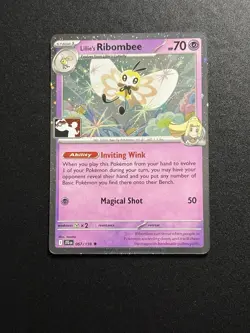 Lillies Ribombee With Multiple Swirls Prize Play Stamp Cosmos Holo Mint Pokemon - Image 1
