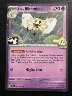 Lillies Ribombee With Multiple Swirls Prize Play Stamp Cosmos Holo Mint Pokemon - Image 2
