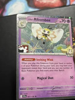 Lillies Ribombee With Multiple Swirls Prize Play Stamp Cosmos Holo Mint Pokemon - Image 3