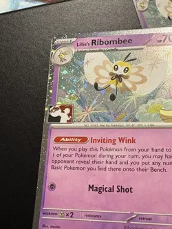 Lillies Ribombee With Multiple Swirls Prize Play Stamp Cosmos Holo Mint Pokemon - Image 4