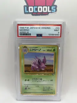1998 POKEMON JPN VENDING SER III #33 NIDORINO PSA 9 Mint - Image 1