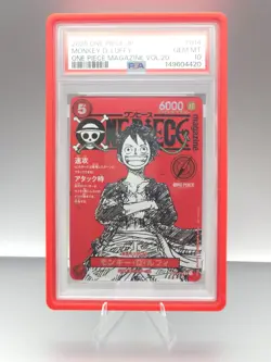 Monkey D. Luffy One Piece Magazine Vol.20 014 Promo Leader 6000 Power JP PSA 10 - Image 1