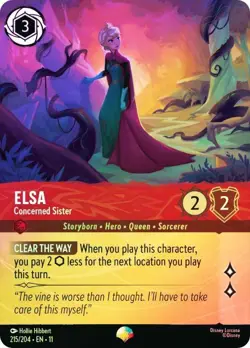 Cold Foil Epic ELSA CONCERNED SISTER 1x Rare Disney Lorcana NM - Image 1